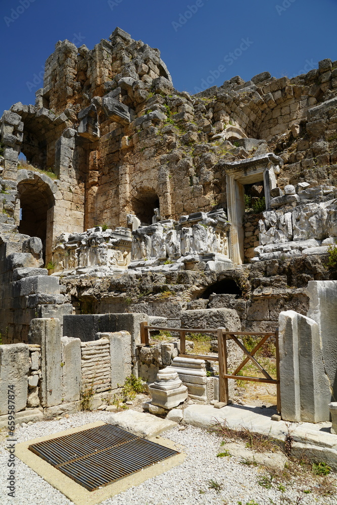 Ruins of the ancient city of Perge, Turkey