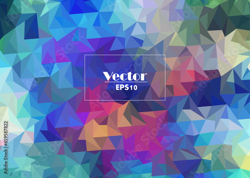 digital multicolored abstract vector image stylized from triangles