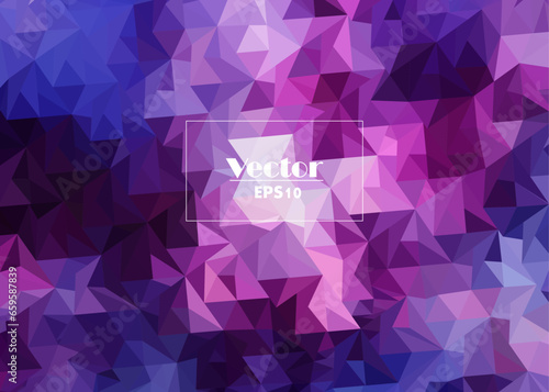 amethyst faceted crystals digital abstract image vector stylized from triangles