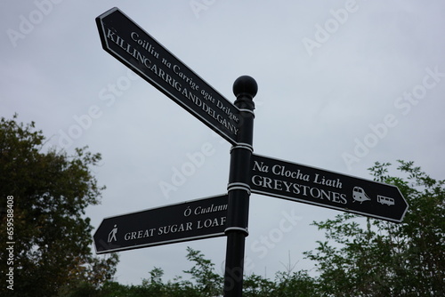 Obraz na plátně Greystones old directions sign