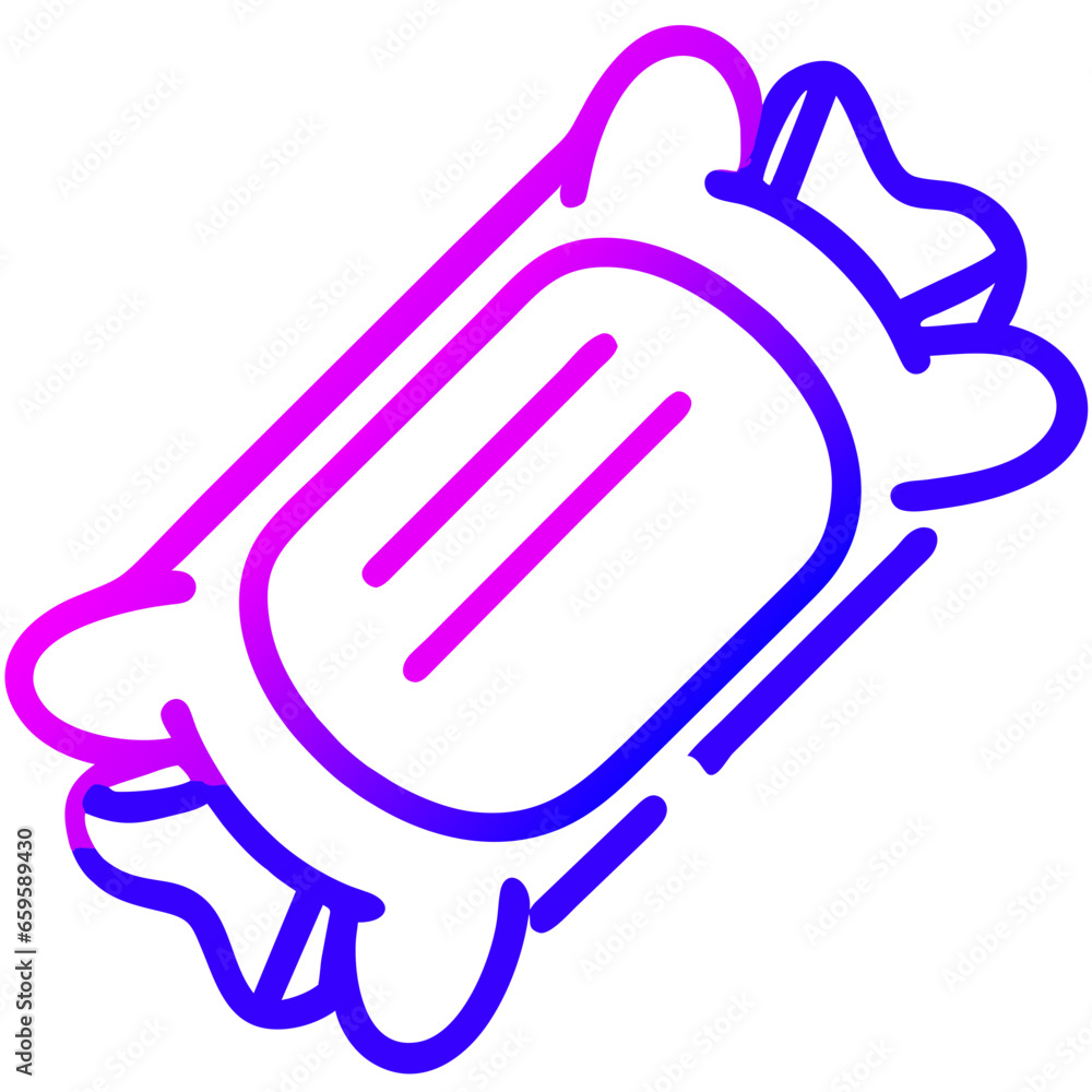 Illustration of a hot dog icon isolated on a white background. AI Generated Illustration of a hot dog icon isolated on a white background. AI Generated