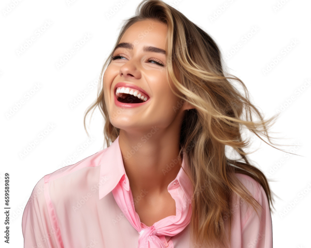 Happy Business Girl Laughing – Clear Background Happy Business Girl Laughing – Clear Background
