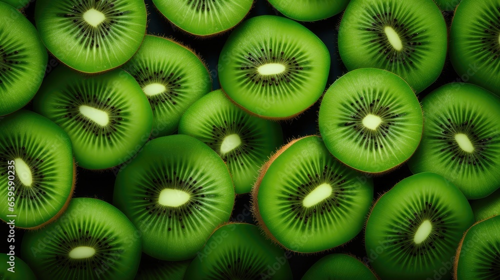 mouthwatering visual featuring perfectly sliced kiwi fruit that bursts with freshness. Ideal for health and nutrition concepts mouthwatering visual featuring perfectly sliced kiwi fruit that bursts with freshness. Ideal for health and nutrition concepts