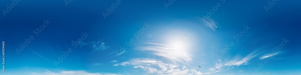 Sunset sky panorama with bright glowing pink Cirrus clouds. HDR 360 seamless spherical panorama. Full zenith or sky dome for 3D visualization, sky replacement for aerial drone panoramas. Sunset sky panorama with bright glowing pink Cirrus clouds. HDR 360 seamless spherical panorama. Full zenith or sky dome for 3D visualization, sky replacement for aerial drone panoramas.