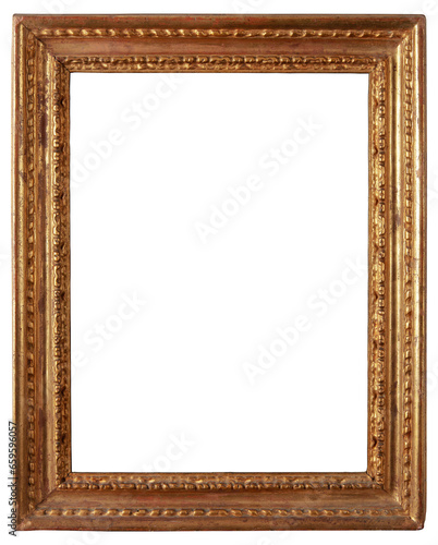 Picture frame in a classic design on a transparent background  in PNG format.