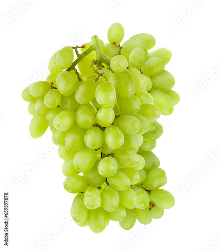  green grapes Isolated on transparent png