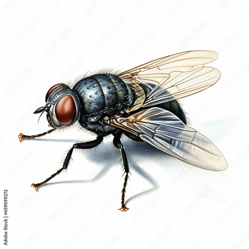 housefly portrait housefly portrait