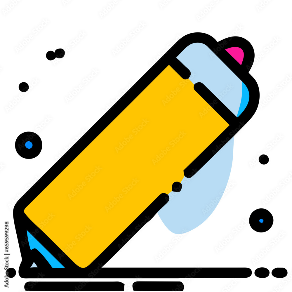 Highlighter pen icon, education related vector illustration with editable stroke AI generated Highlighter pen icon, education related vector illustration with editable stroke AI generated