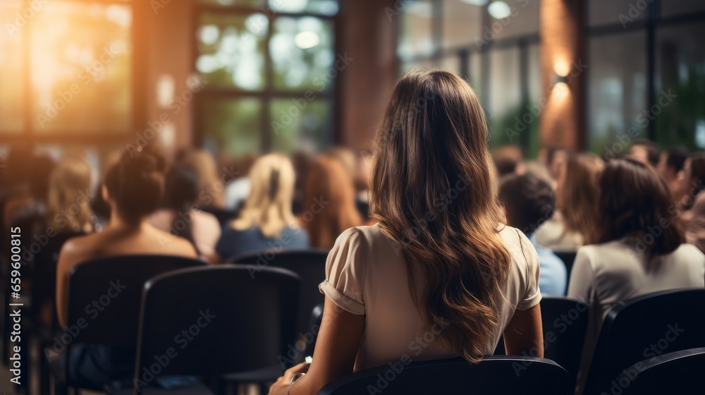 Businesswoman explaining new ideas and strategy in seminar, Conference room, Seminar meeting with Business people. Businesswoman explaining new ideas and strategy in seminar, Conference room, Seminar meeting with Business people.