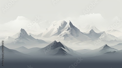  a large mountain range with a cloudy sky in the background. generative ai