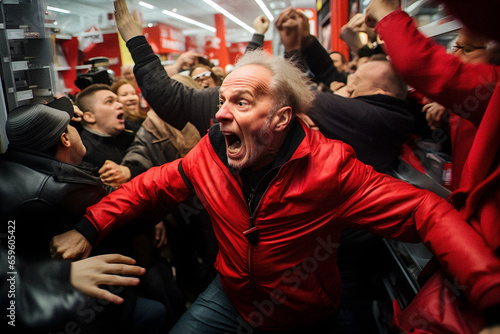 Frantic Shoppers Storming Stores on Black Friday © Aaron Wheeler