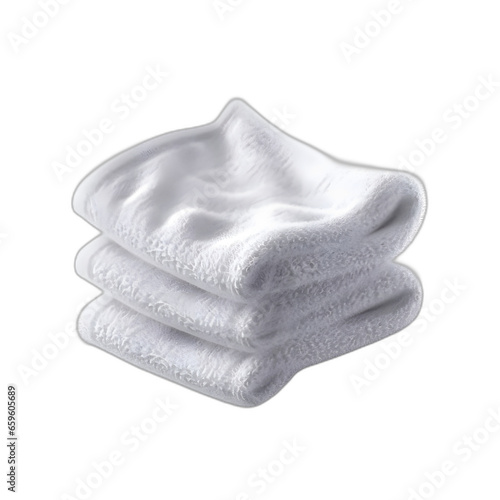 Washcloth isolated on transparent or white background