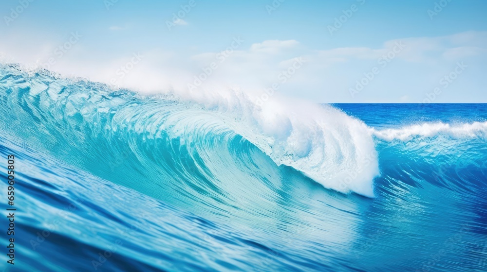 Ocean Wave in beautiful blue sea Ocean Wave in beautiful blue sea