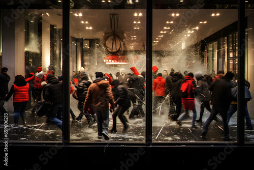 Rioters Looting Stores During Holiday Season photo
