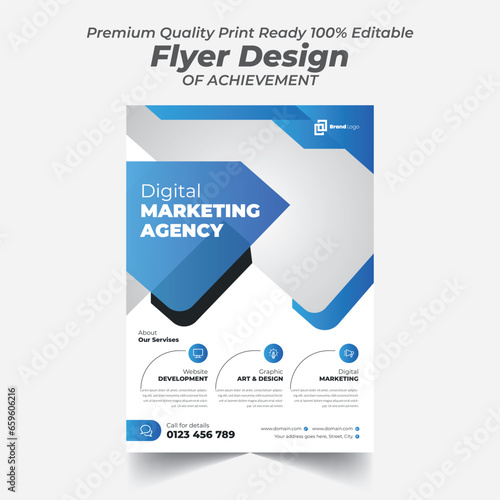 Creative Marketing Strategy Modern Flyer Design Template 