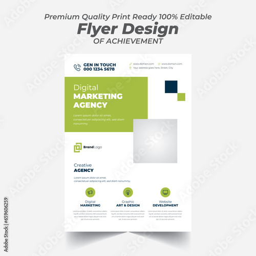 Creative Marketing Strategy Modern Flyer Design Template 