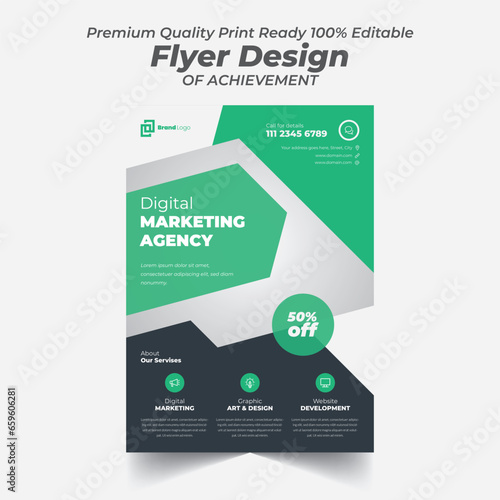 Creative Marketing Strategy Modern Flyer Design Template 