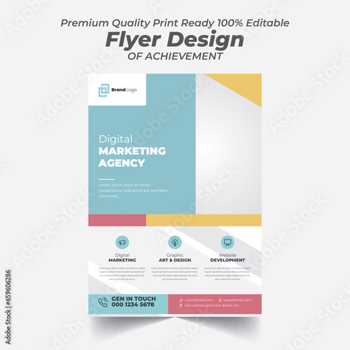 Creative Marketing Strategy Modern Flyer Design Template 