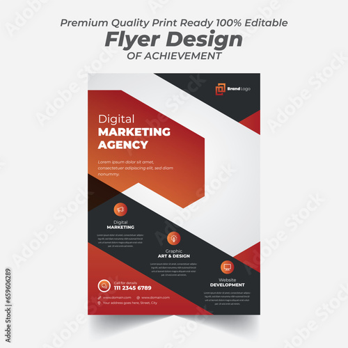 Creative Marketing Strategy Modern Flyer Design Template 