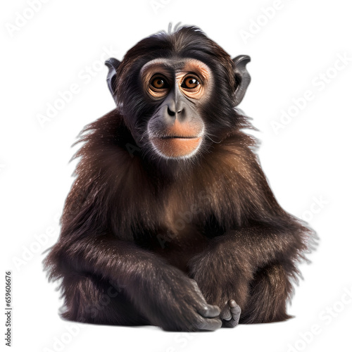 Monkey isolated on transparent or white background