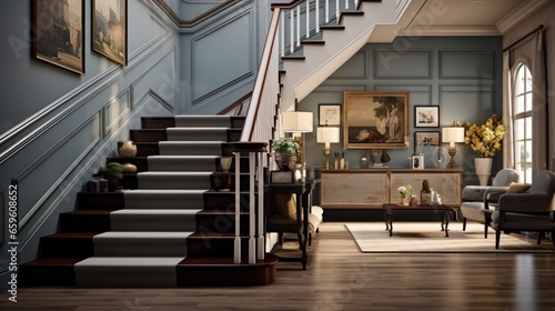 Experience the perfect blend of modern and vintage in a unique entryway  setting the tone for the entire home.