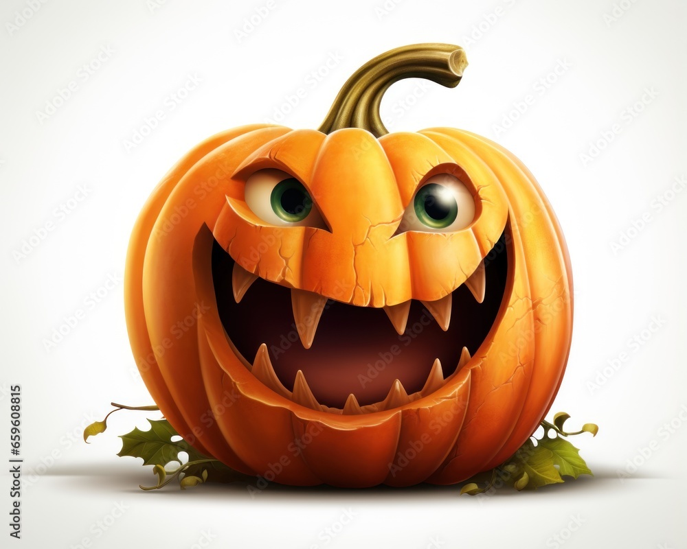 Halloween pumpkin. Jack of the Lantern. White back. Halloween pumpkin. Jack of the Lantern. White back.