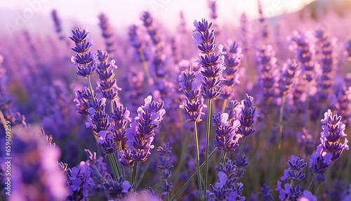 a close up of purple flowers