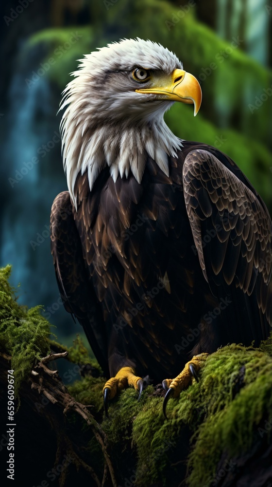 a bald eagle on a tree a bald eagle on a tree