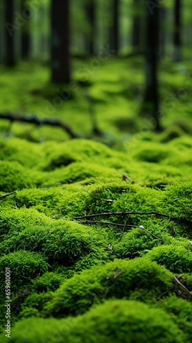 a mossy green forest