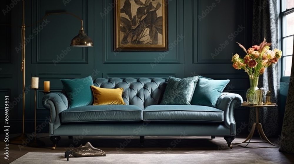 Give a Victorian-era sitting room a modern twist with rich fabrics and