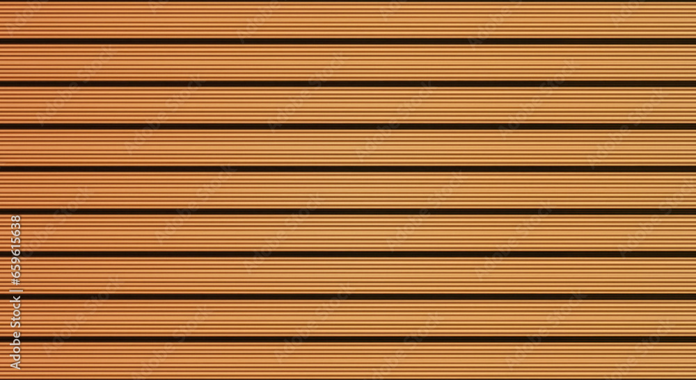 Brown wood texture background. Horizontal lines seamless pattern, wooden siding texture, front view. Striped blinds surface generated by AI Brown wood texture background. Horizontal lines seamless pattern, wooden siding texture, front view. Striped blinds surface generated by AI