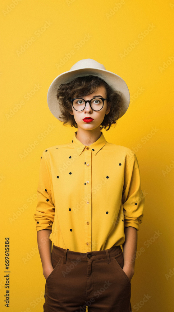 Young woman with glasses. Young woman with glasses.