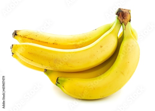 Canvas Print Yellow bananas on a white background