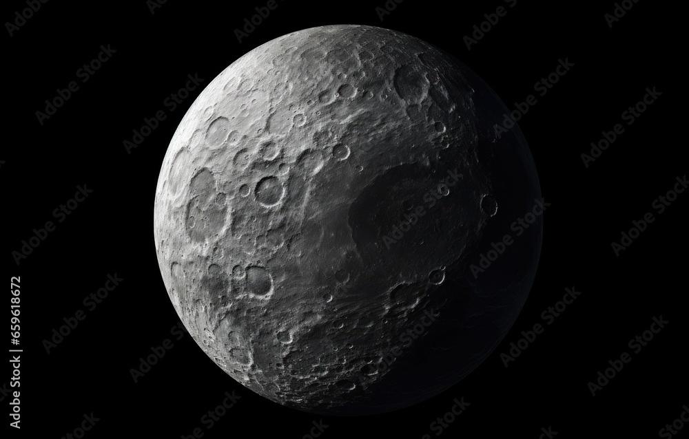 Moon planet close-up view. Moon craters surface macro view. Natural Earth satellite texture. Astronomy horizontal banner generated by AI Moon planet close-up view. Moon craters surface macro view. Natural Earth satellite texture. Astronomy horizontal banner generated by AI