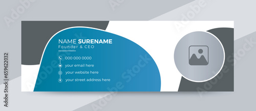 Professional minimal email signature design | Employee business email signature design template