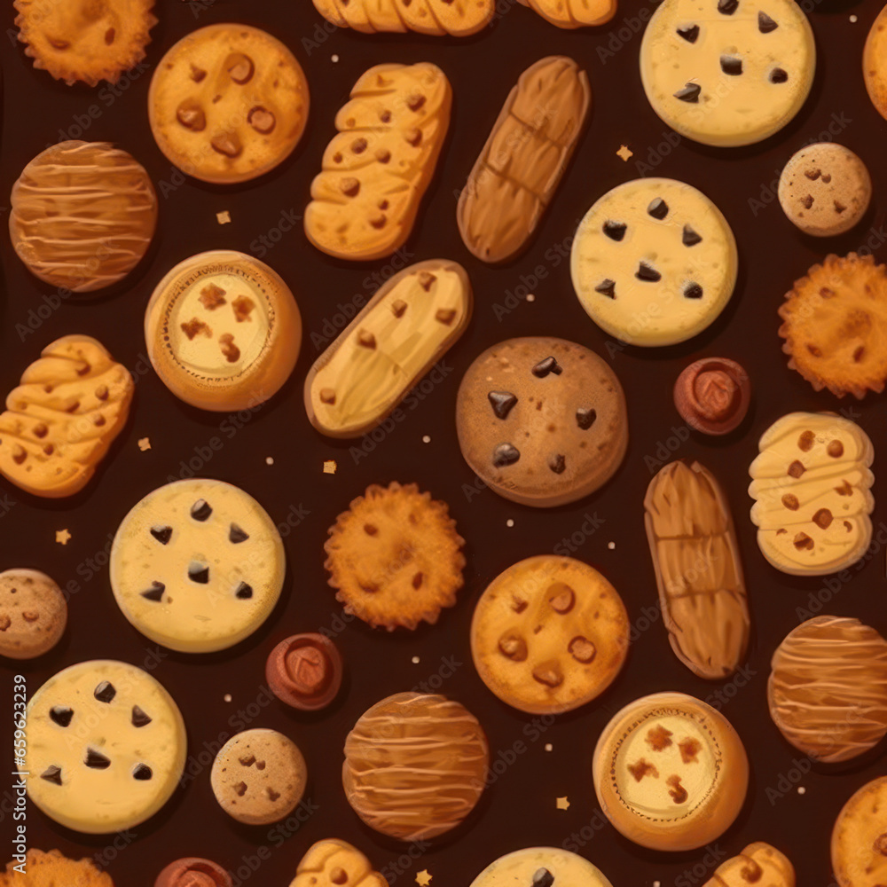 Obraz premium Cookies brown background 