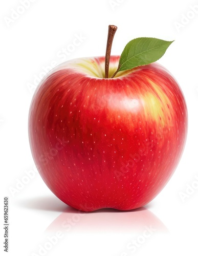  fresh red apple isolated on white background