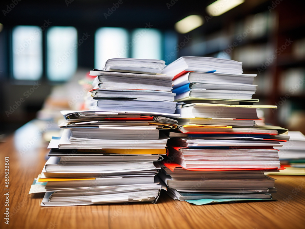 A neatly stacked pile of financial reports and documents, ready for review and analysis. A neatly stacked pile of financial reports and documents, ready for review and analysis.