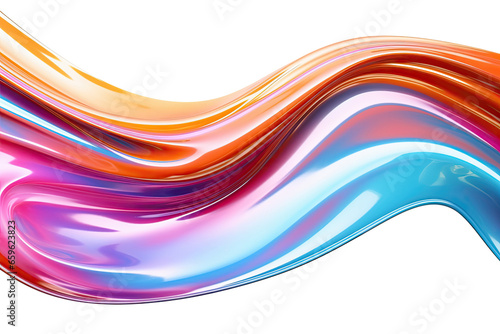 Metallic flow swirl wave or intertwined isolated on transparent background, Curvy metal shape, abstract motion liquid twisted.