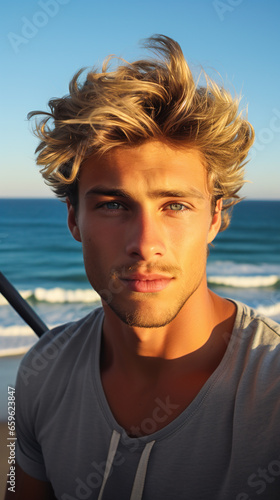 selfie of an caucasian boy with blond hair 