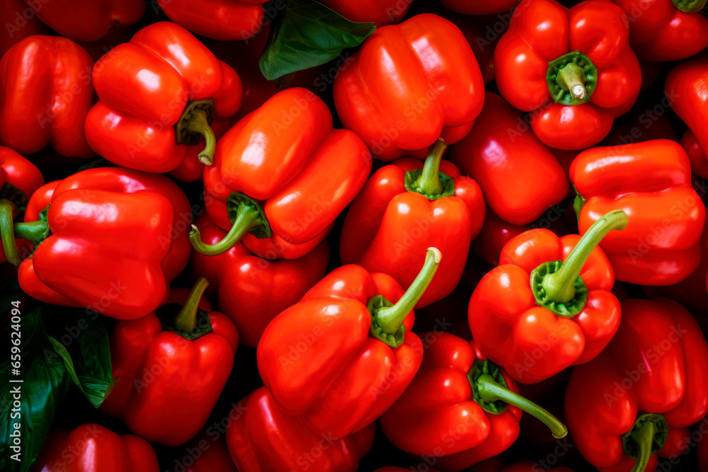 red bell pepper close up background