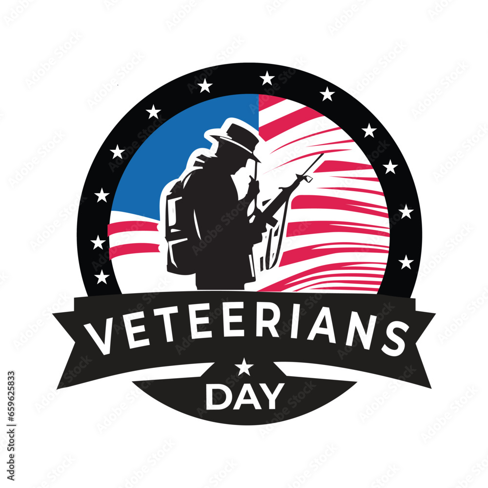 set of images for Veterans Day. United States society Elements of logo ...