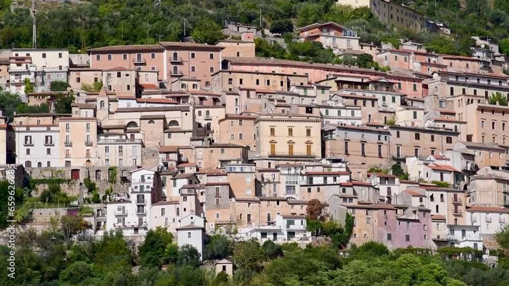 landscape of Alvito medieval town,nestled on the slope of Mount Marrone,part of the national park of Abruzzo, Lazio and Molise and Comino valley mountain community,in Frosinone,Italy landscape of Alvito medieval town,nestled on the slope of Mount Marrone,part of the national park of Abruzzo, Lazio and Molise and Comino valley mountain community,in Frosinone,Italy