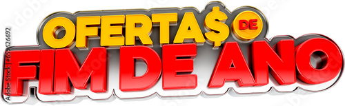 logotipo ofertas de fim de ano descontos especiais photo