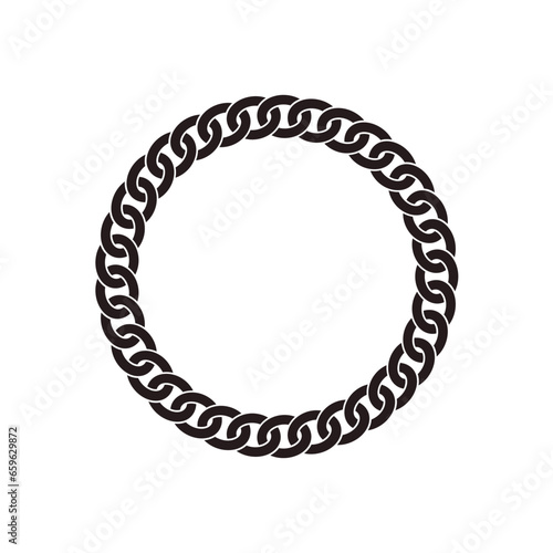 pattern circle chain ring vector ornament vector illustration