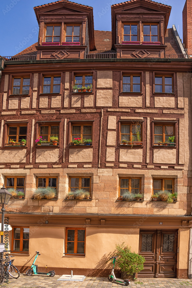 view of Nuremberg on a sunny summer day view of Nuremberg on a sunny summer day