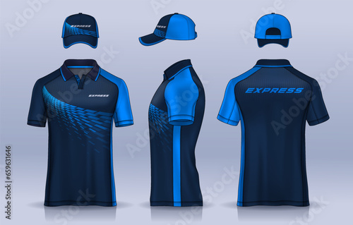 Corporate Work Shirts,t-shirt and cap templates design. uniform for company.	