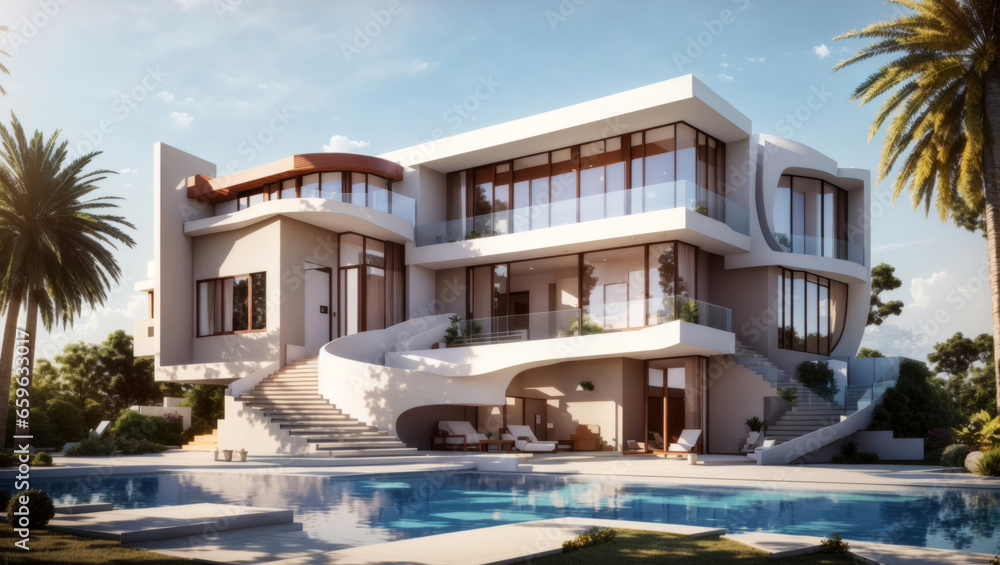 Luxusvilla, gen ai Luxusvilla, gen ai