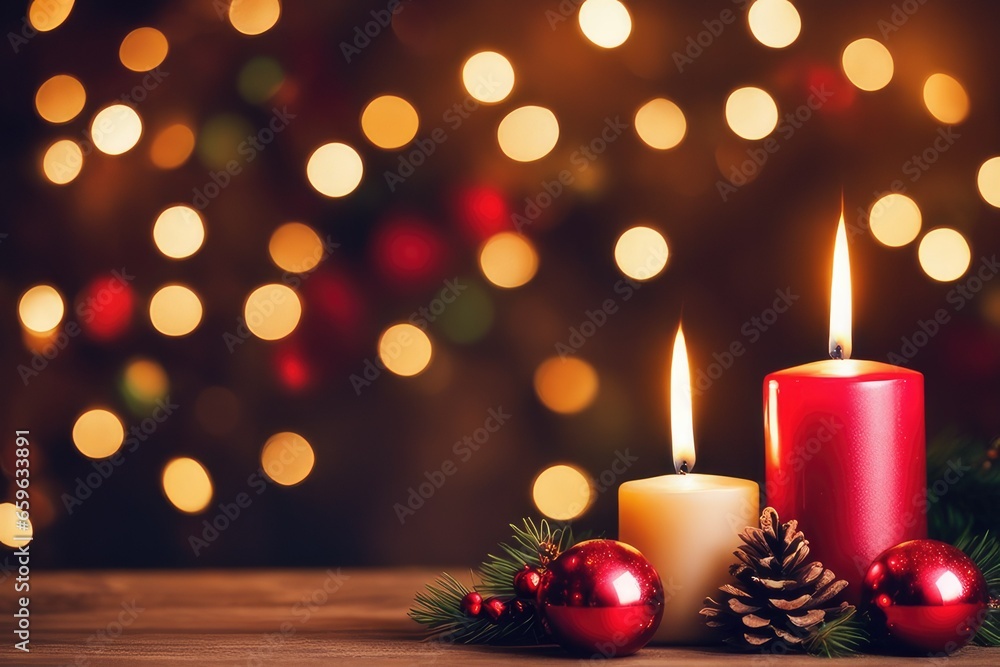cozy atmospheric blurred background for christmas with candles cozy atmospheric blurred background for christmas with candles