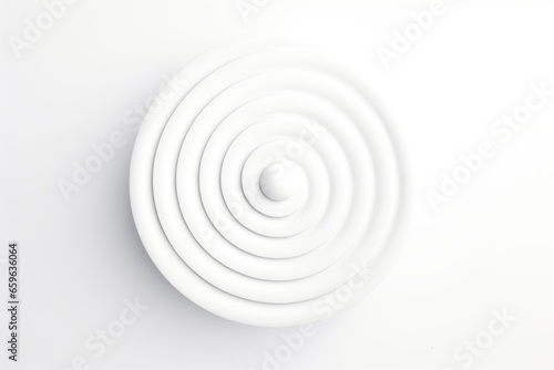 clean circular swirl white background generative ai